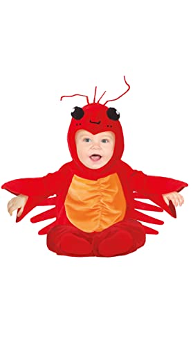FIESTAS GUIRCA Disfraz de Langosta Bebé - Mono Rojo con Capucha de Bogavante para Bebé de 18-24 Meses