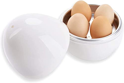 Caldera de Huevo para Microondas Cocedor de Huevos 4 Huevo para Cocinar Huevos rápidos