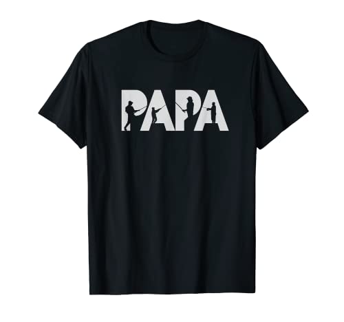 Papa Pescador Original Regalo Pesca Navidad para Padres Camiseta