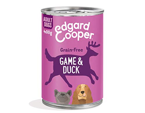 Edgard & Cooper Pienso para Perros Adultos Comida Humeda Natural 400gx6 Venado y Pato Fresco, Alimento Sano, Sabroso y Equilibrados
