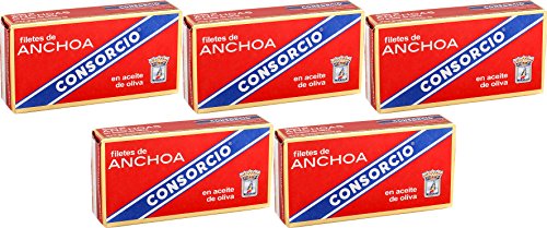 Anchoas en Aceite de Oliva Consorcio 45gr. [Pack 5 Latas]