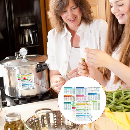 Sesoanger guía Olla a presión - Tabla Tiempos la Olla a presión a Prueba Agua - Guía Referencia rápida para cocinar Alimentos y Ahorrar Tiempo búsqueda