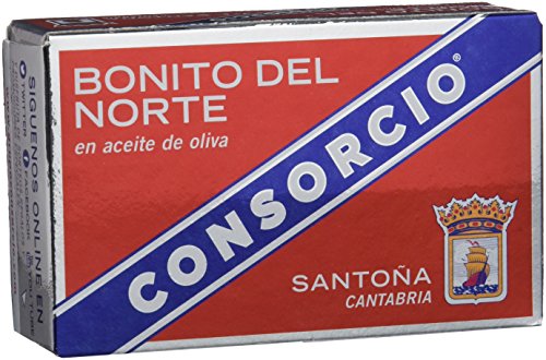Consorcio - Bonito del Norte en Aceite de Oliva | 1 Lata de 110 gr | Bonito de Santoña con Aceite de Oliva y Sal en Lata | 100% Natural